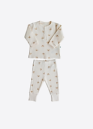 Organik Hector 2'li Pijama Takımı Natural