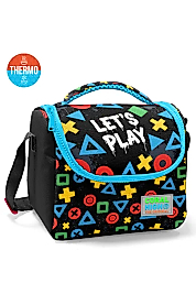 Coral High Kids Siyah Lets Play Desenli Thermo Beslenme Çantası