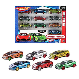 Oyuncak Speed Racer 10'lu Metal Araba Seti