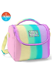 Coral High Renkli Çizgili Desenli Thermo Beslenme Çantası