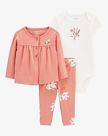 CARTER'S KIZ BEBEK 3'LÜ TAKIM