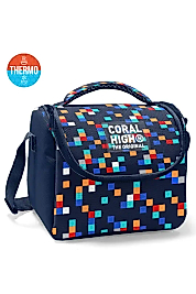 Coral High Kids Lacivert Geometrik Desenli Thermo Beslenme Çantası
