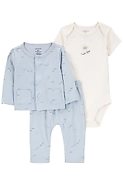 Carter's Erkek Bebek 3Lü Hırkalı TAKIM