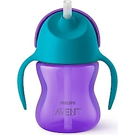 Philips Avent Pipetli Damlatmaz Bardak Mor 200ml 9 Ay