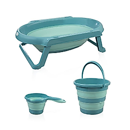 BABYJEM Katlanır Banyo 3’lü Set Turkuaz