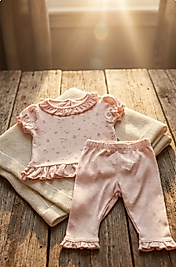 BİORGANİC KIZ BEBEK MİNİ RABBİT PEMBE TAKIM