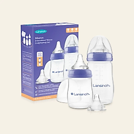 Lansinoh 160 ml & 240 ml Biberon ve NaturalWave® Biberon Emziği Başlangıç Seti