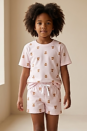 KATİA BONNY Teddy Desenli Çocuk Şortlu Pijama Takımı
