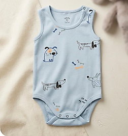 İDİL BABY KÖPEK BASKILI MAVİ ZIBIN