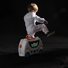 TRUNKİ Çocuk Valiz Uzay Gemisi Skye Beyaz