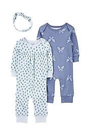 Carter's Kız Bebek Tulum Set 3'lü SET