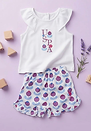 USPA POLO KIZ ÇOCUK 2 Lİ ŞORTLU TAKIM