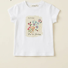 NK KİDS KIZ BEBEK ÇİÇEK NAKIŞLI TİŞÖRT