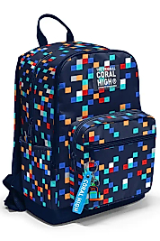 Coral High Lacivert Geometrik Desenli Okul Sırt Çantası