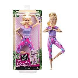 Barbie Sonsuz Hareket Bebeği Sarışın Desenli Taytlı