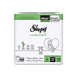 SLEEPY NATURAL No:2 Compact Çocuk Bezi 24 Adet