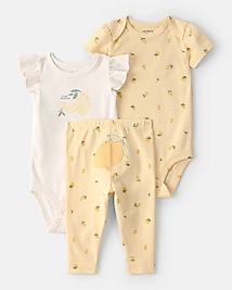 CARTER'S KIZ BEBEK LİMON BASKILI 3'LÜ TAKIM