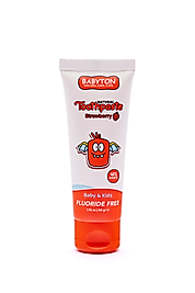 BABYTON Doğal Çilek Diş Macunu Florürsüz 50 gr