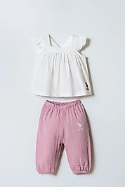 U.S. Polo Assn Kız Bebek 2'li Takım Lila