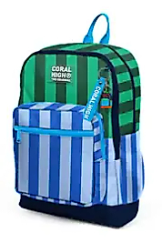 Coral High Kids Mavi Yeşil Çizgi Desenli Okul Sırt Çantası
