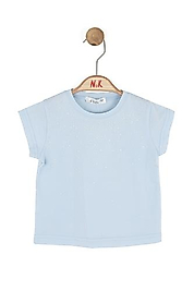 NK KİDS İNCİ DETAYLI TİŞÖRT-MAVİ