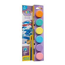 Carioca Pastel Tempera Suluboya Süper Yıkanabilir Fırçalı 6*25 Ml 6 Renk Karışık