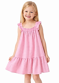 HARİBO  Kız Çocuk Pembe Basic Elbise