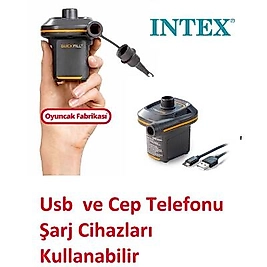 İntex AP635 Quickfill Usb Girişli Şişme Ürünler Hava Pompası Hızlı Doldurma Mini Pompa 5V/2A