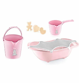 Babyjem Bebek Banyo Küvet Seti 5 Parça Pembe