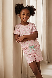 Karpuz Desenli Çocuk Şortlu Pijama Takımı
