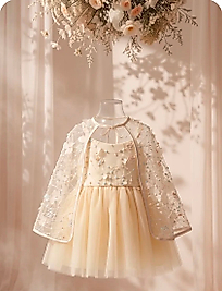 LİTTLE LUNE PELERİNLİ ELBİSE