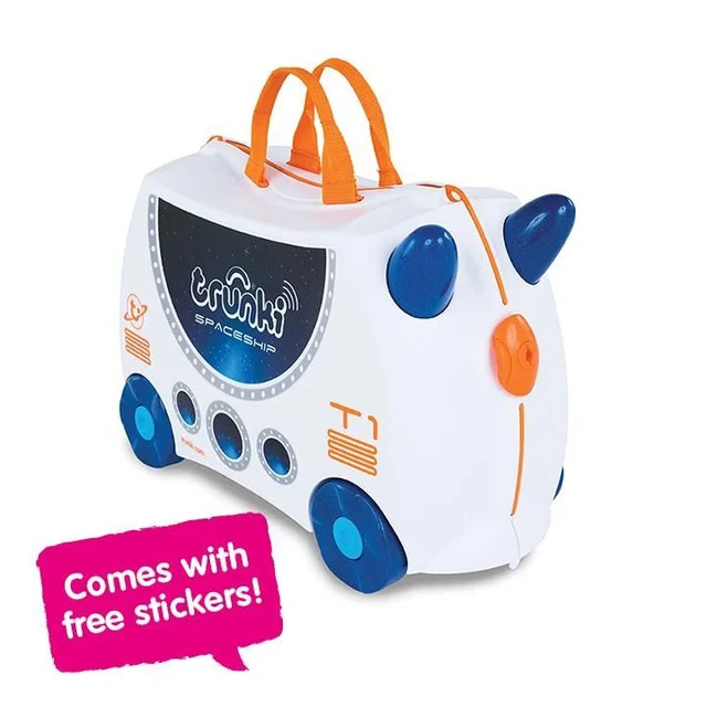 TRUNKİ Çocuk Valiz Uzay Gemisi Skye Beyaz