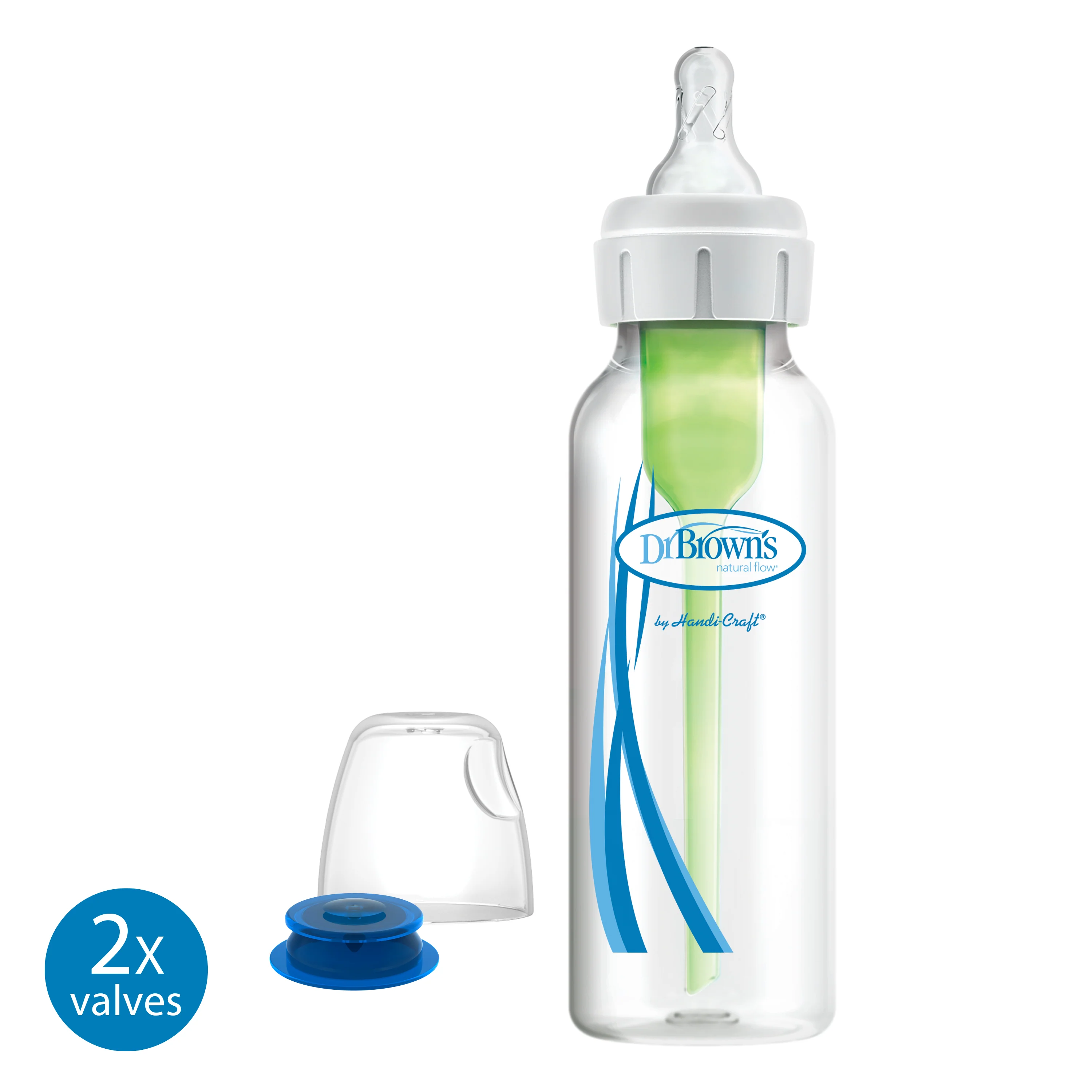 Dr. Browns 270 ml Geniş Ağız Antikolik Options+ Cam Biberon, Tekli Paket