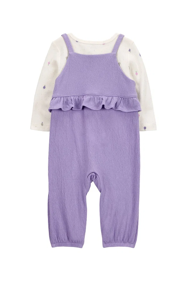 Kız Bebek Mor Salopet Set