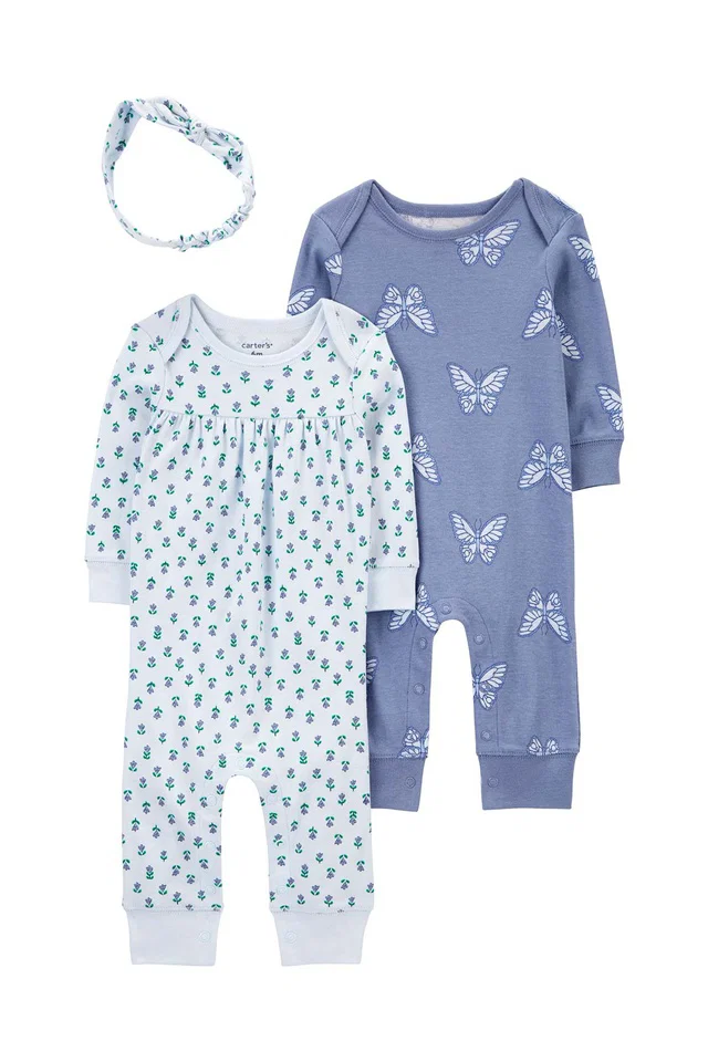 Carter's Kız Bebek Tulum Set 3'lü SET
