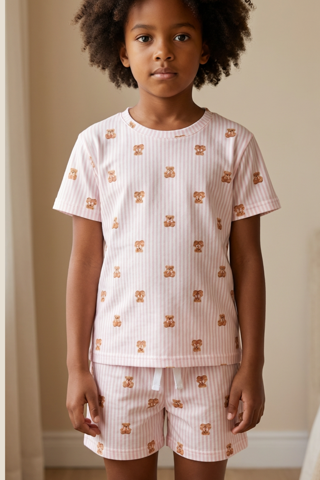 KATİA BONNY Teddy Desenli Çocuk Şortlu Pijama Takımı